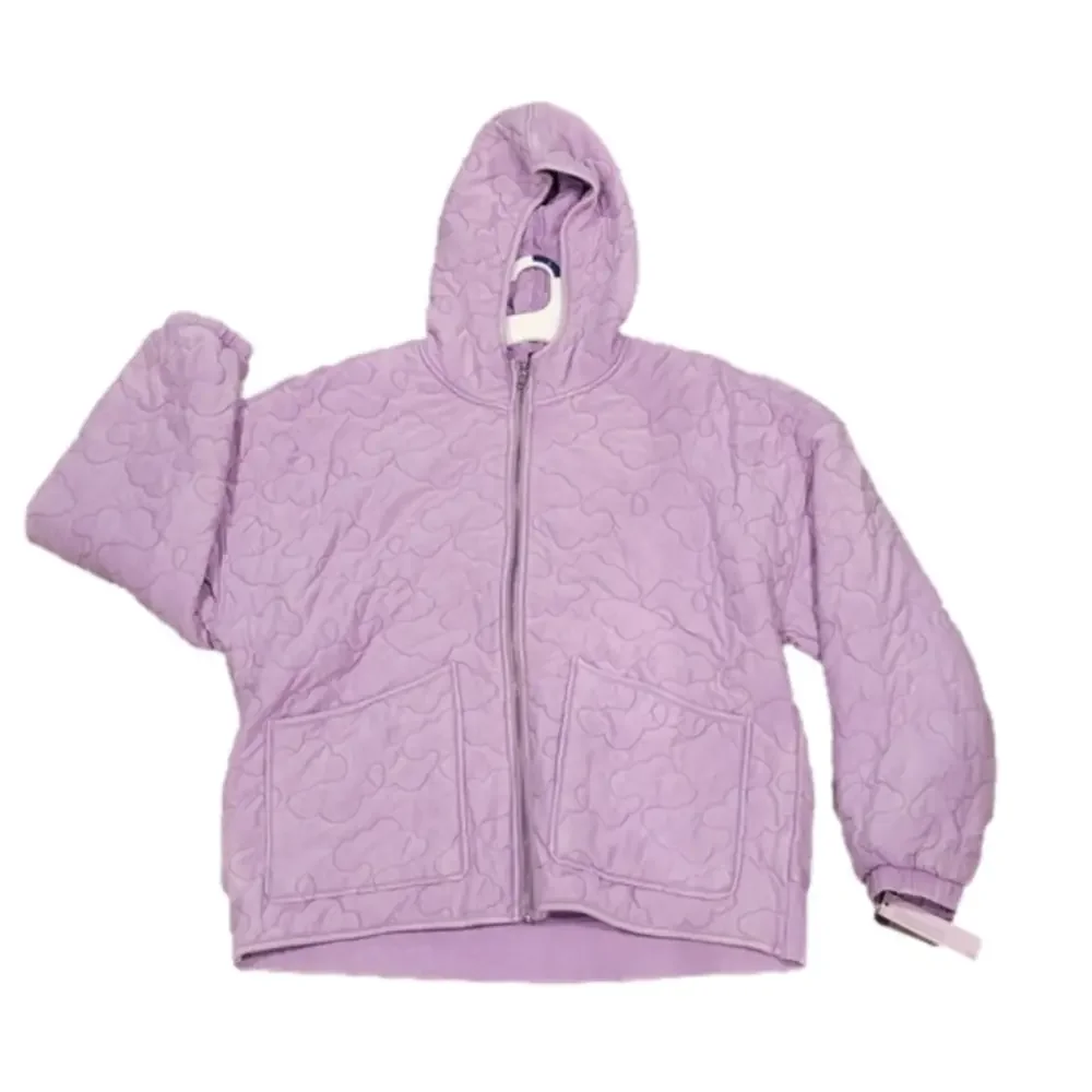 Size Large | Purple Wild Fable Quilted Unisex Jacket w/ zip-up pockets & hood - Picture 3 of 6